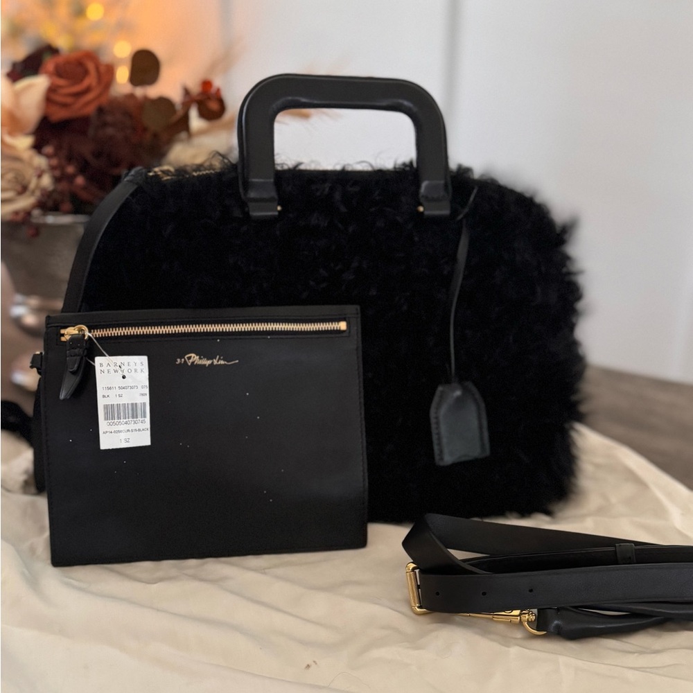 NWT from Barney’s 3.1 PHILIP LIM Black Wooly Satchel